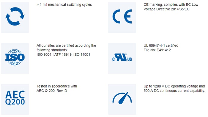 EPCOS / TDK HVC High Voltage Contactors